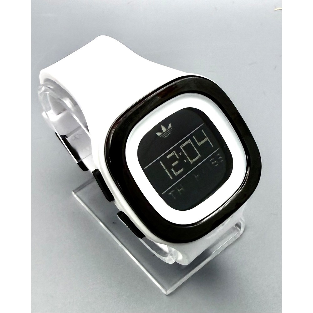 Adidas Originals Denver ADH3134 Digital Watch White Black 42mm New Battery